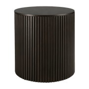 Table d'appoint ronde Roller Max noire en acajou - Ethnicraft Accessories - The Cool Republic