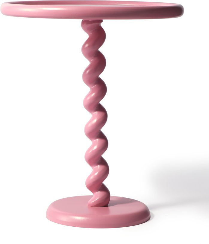 Table d'appoint rose laquée Twister - Pols Potten - The Cool Republic