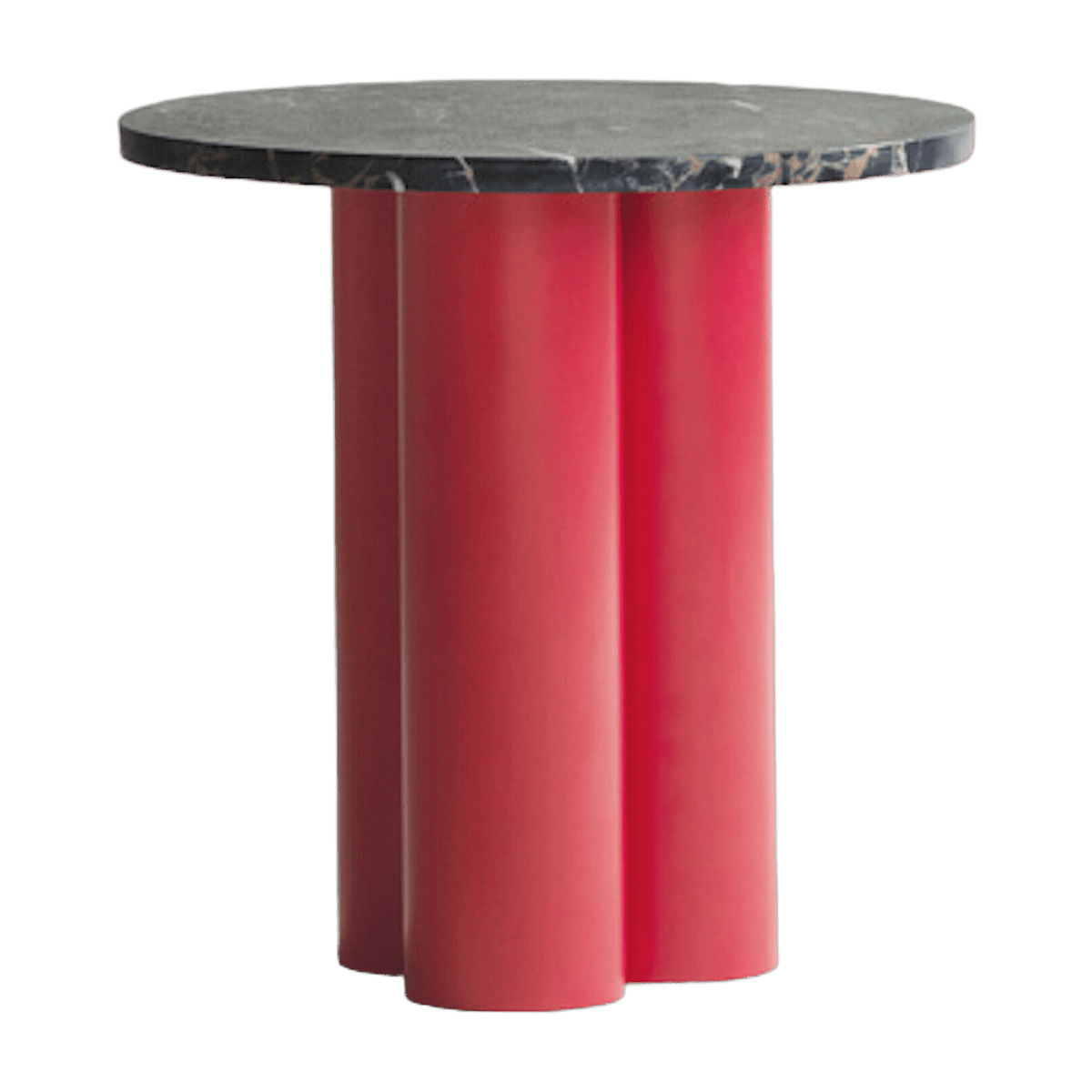 Table d'appoint rouge et plateau portoro gold 40 x 40 cm Dit - Normann Copenhagen - The Cool Republic