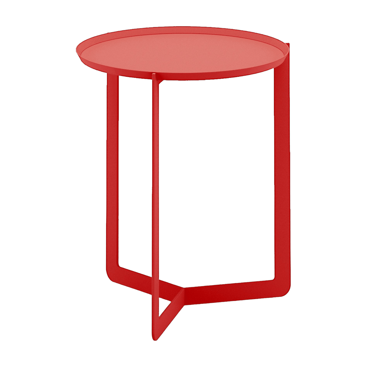Table d'appoint rouge Round 1 - Meme Design - The Cool Republic