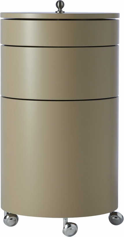 Table d'appoint sur roues en bois moulé champignon Barboy - Verpan - The Cool Republic