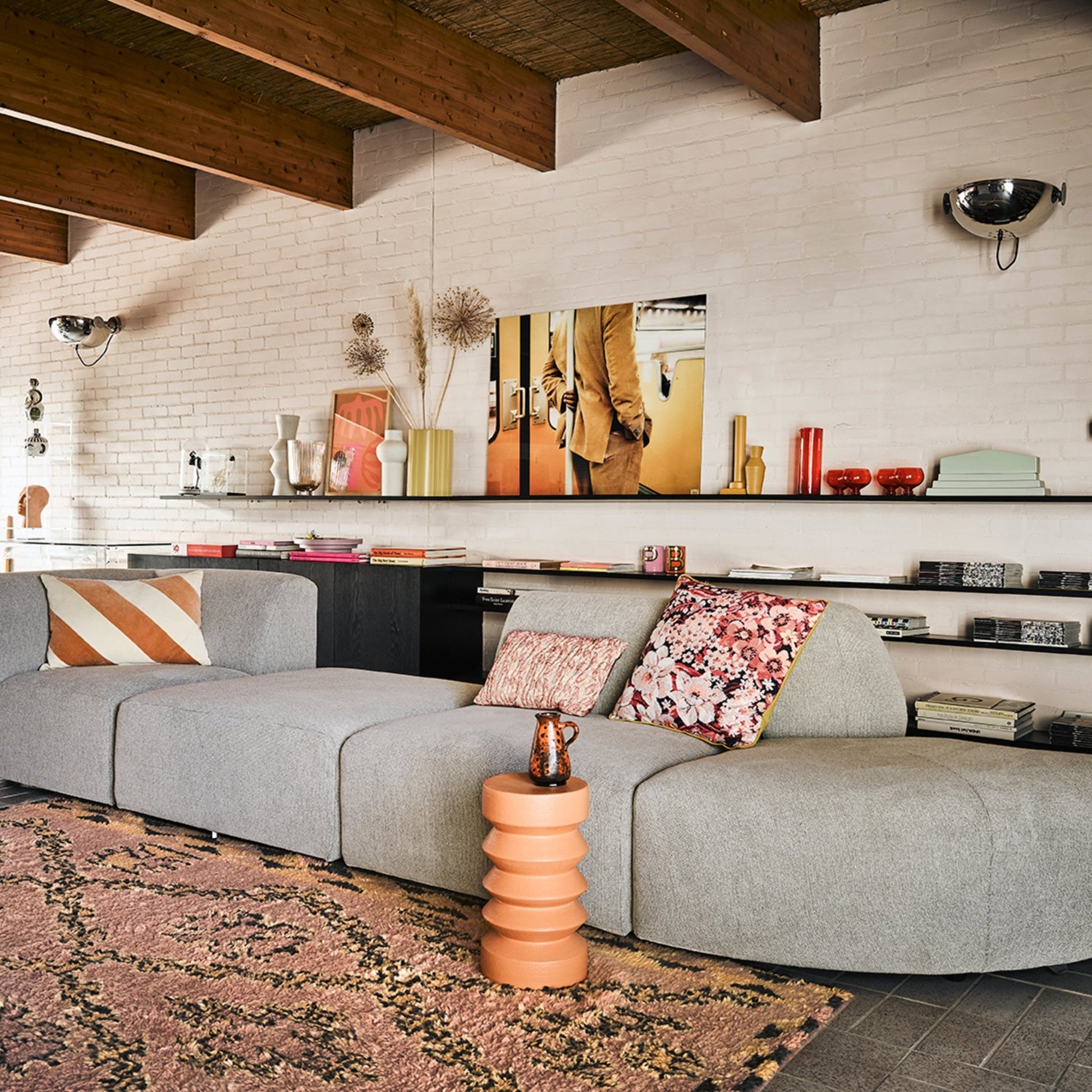 Table d'appoint terracotta en grès - HKliving - The Cool Republic