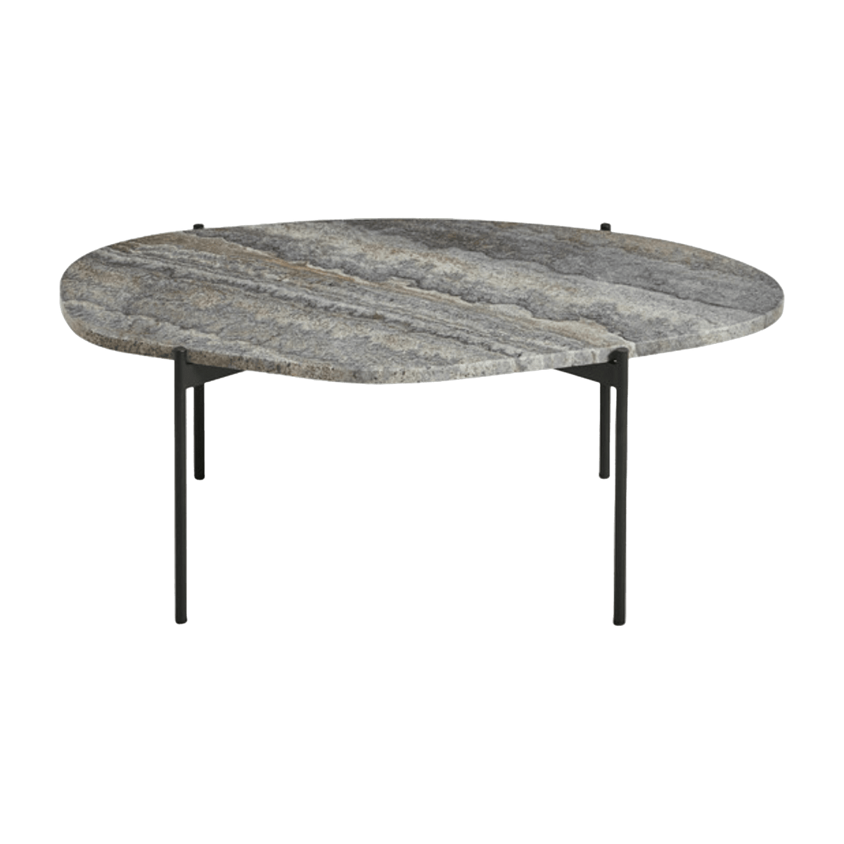 Table d'appoint travertin gris 95 x 54 cm La Terra - Woud - The Cool Republic