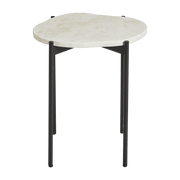 Table d'appoint travertin ivoire 40,5 x 31,2 cm La Terra - Woud - The Cool Republic