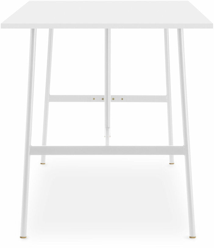 Table de bar en stratifié et laiton blanc 190 x 90 cm Union blanc - Normann Copenhagen - The Cool Republic