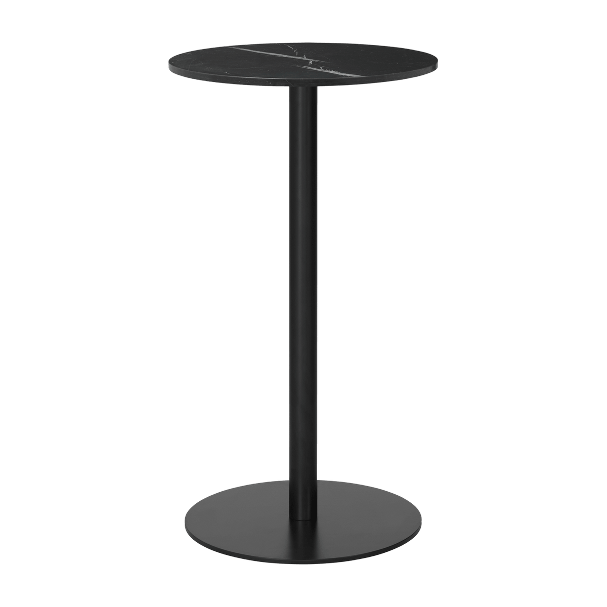 Table de bar ronde en marbre noir 60 cm Gubi 1.0 - Gubi - The Cool Republic