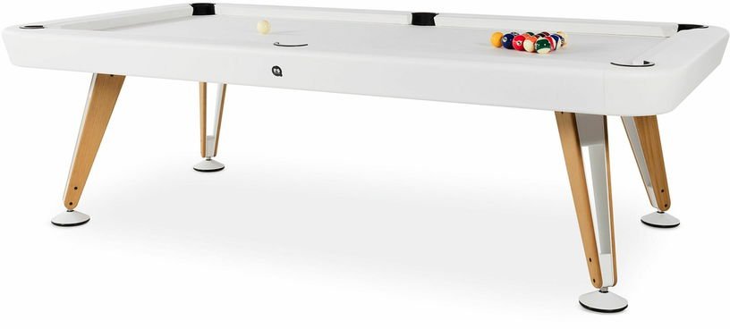 Table de billard 8ft blanche pour extérieur Diagonal - RS Barcelona - The Cool Republic