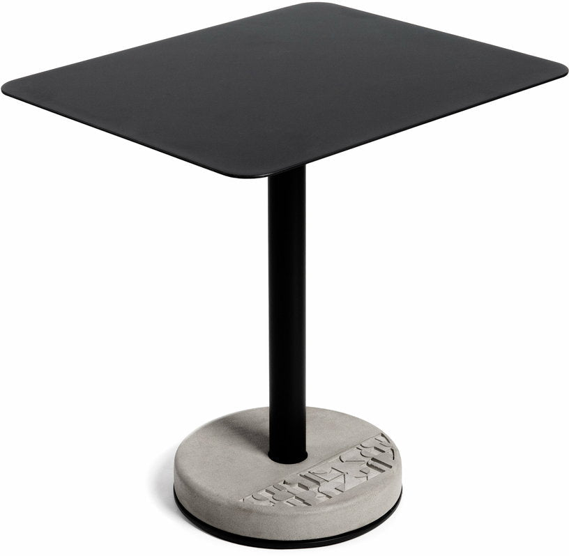 Table de bistro rectangulaire noire Donut - Lyon Béton - The Cool Republic