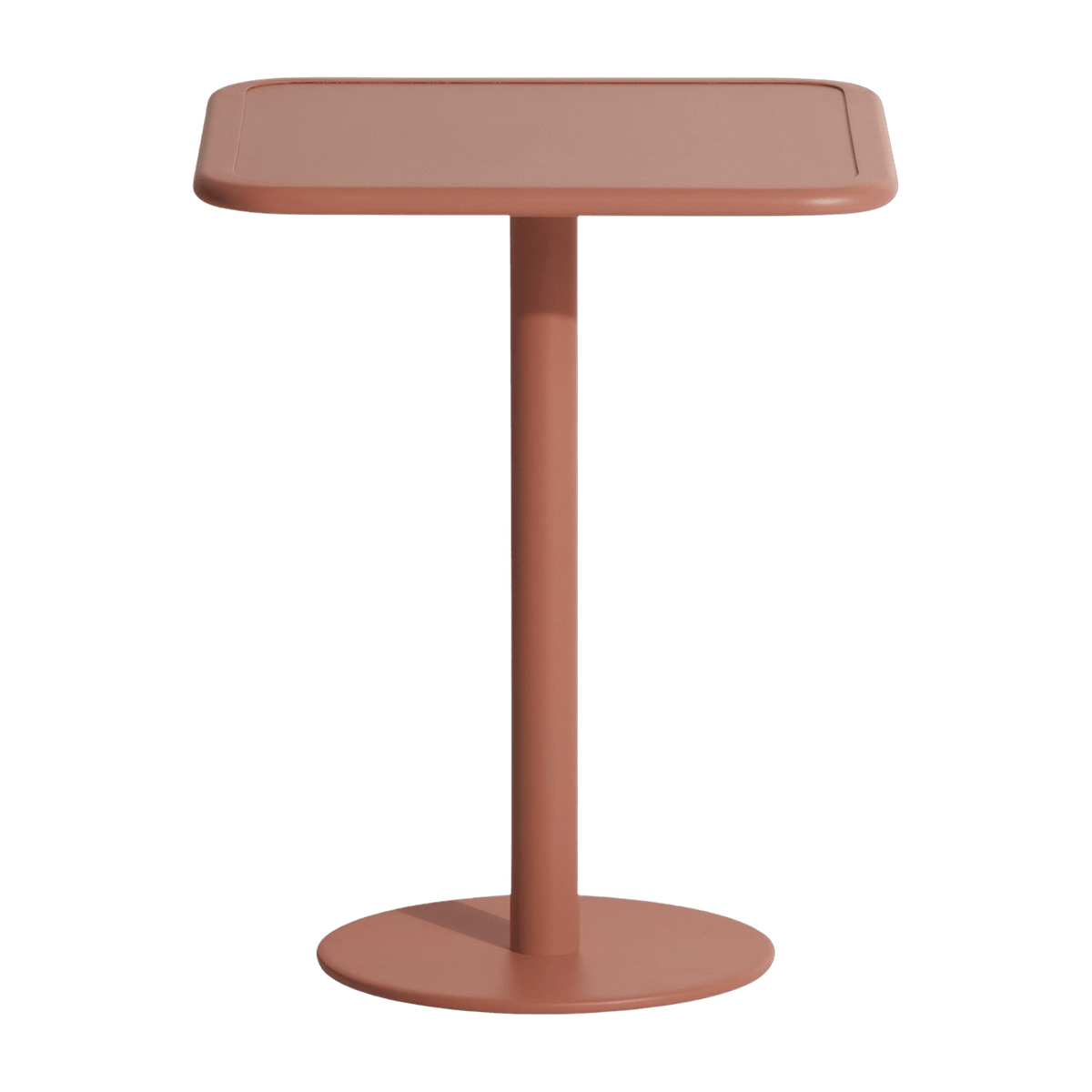 Table de bistrot carrée en aluminium outdoor terracotta Week end - Petite friture - The Cool Republic
