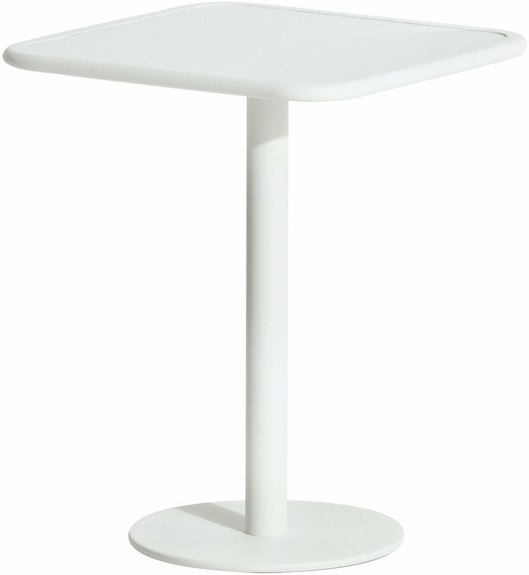 Table de bistrot carrée outdoor blanche Week end - Petite friture - The Cool Republic