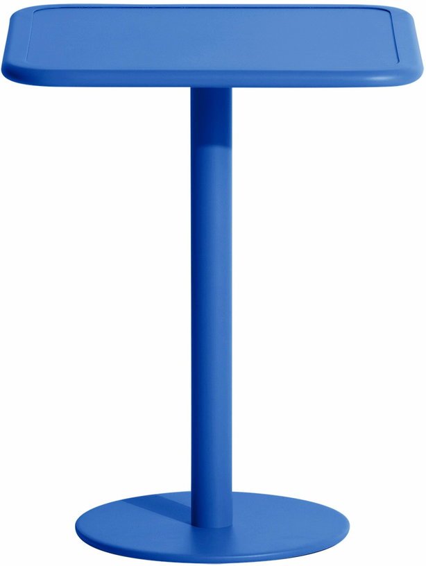 Table de bistrot carrée outdoor bleue Week end - Petite friture - The Cool Republic