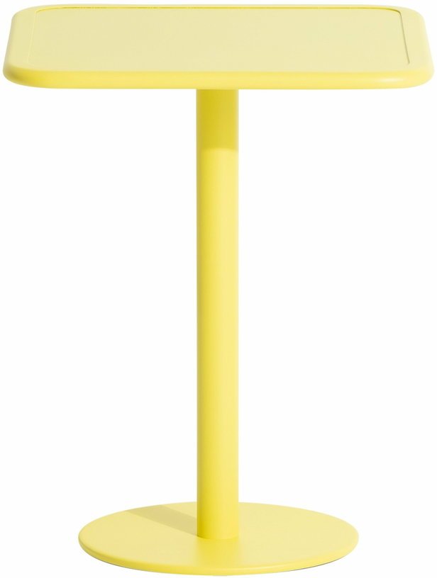 Table de bistrot carrée outdoor jaune Week end - Petite friture - The Cool Republic