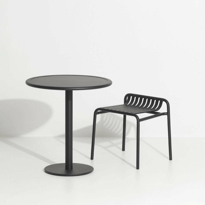 Table de bistrot carrée outdoor noire Week end - Petite friture - The Cool Republic