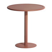 Table de bistrot ronde en aluminium outdoor terracotta Week end - Petite friture - The Cool Republic