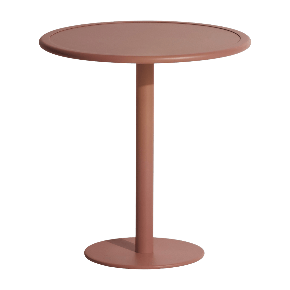 Table de bistrot ronde en aluminium outdoor terracotta Week end - Petite friture - The Cool Republic