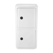 Table de chevet 2 portes carrées blanc Componibili Classic Big - Kartell - The Cool Republic