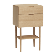Table de chevet avec deux tiroirs et une étagère - Hübsch - The Cool Republic