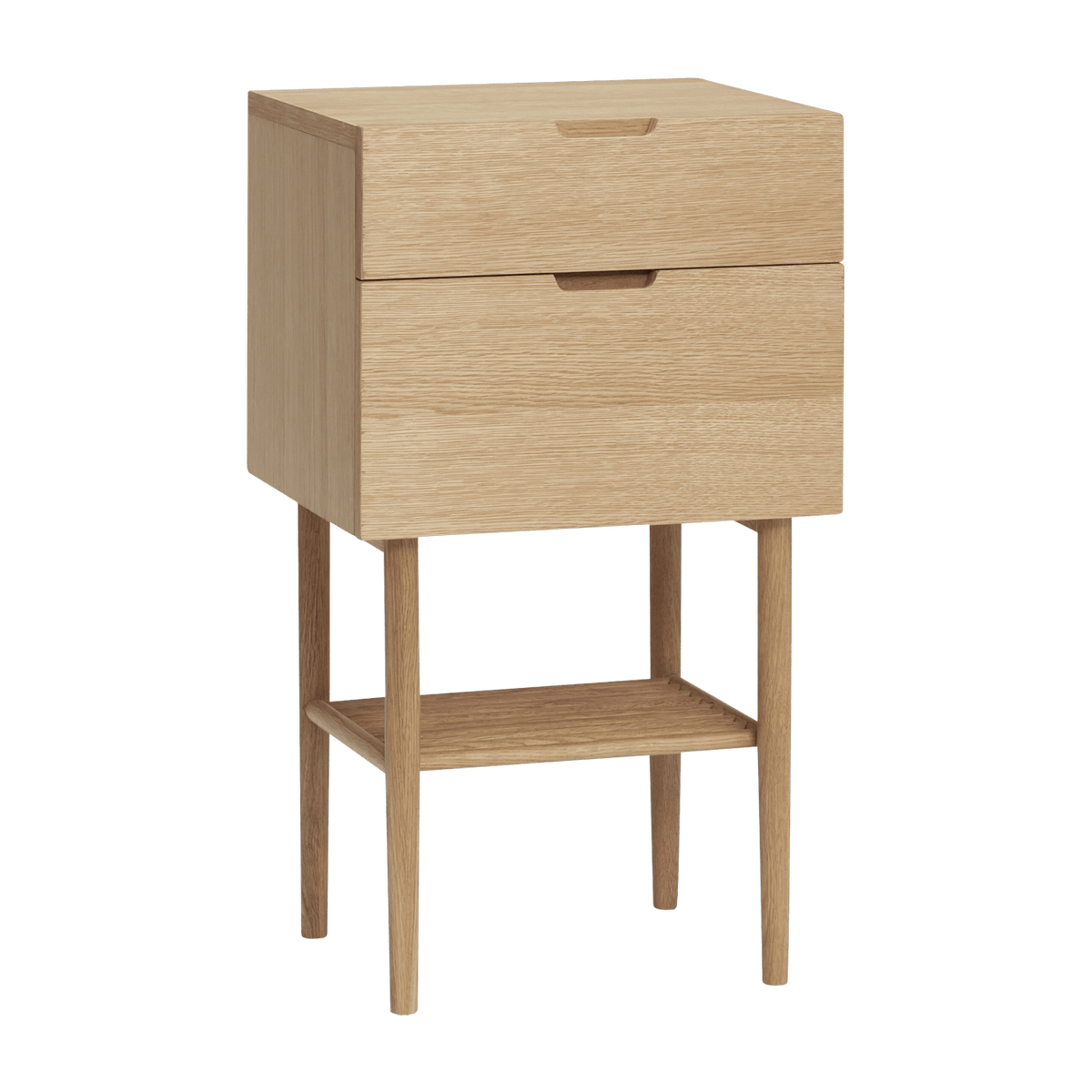 Table de chevet avec deux tiroirs et une étagère - Hübsch - The Cool Republic