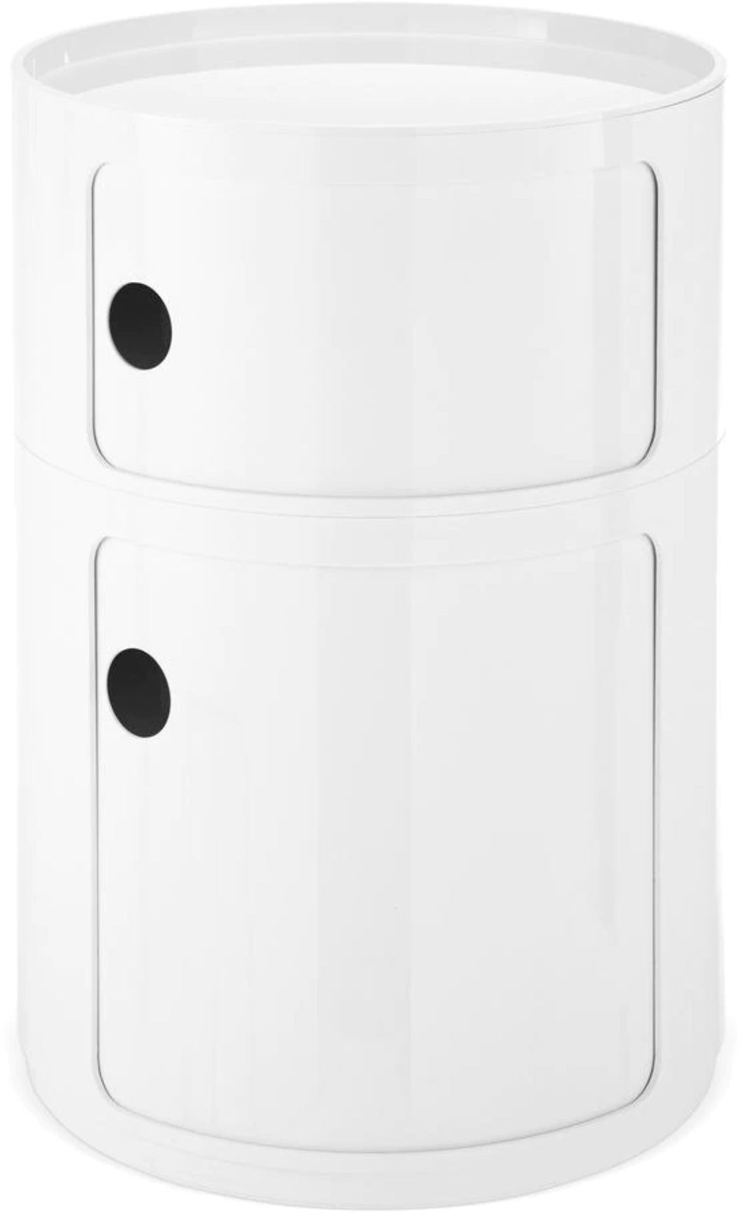 Table de chevet blanche 2 tiroirs asymétrique Componibili Classic BIG - Kartell