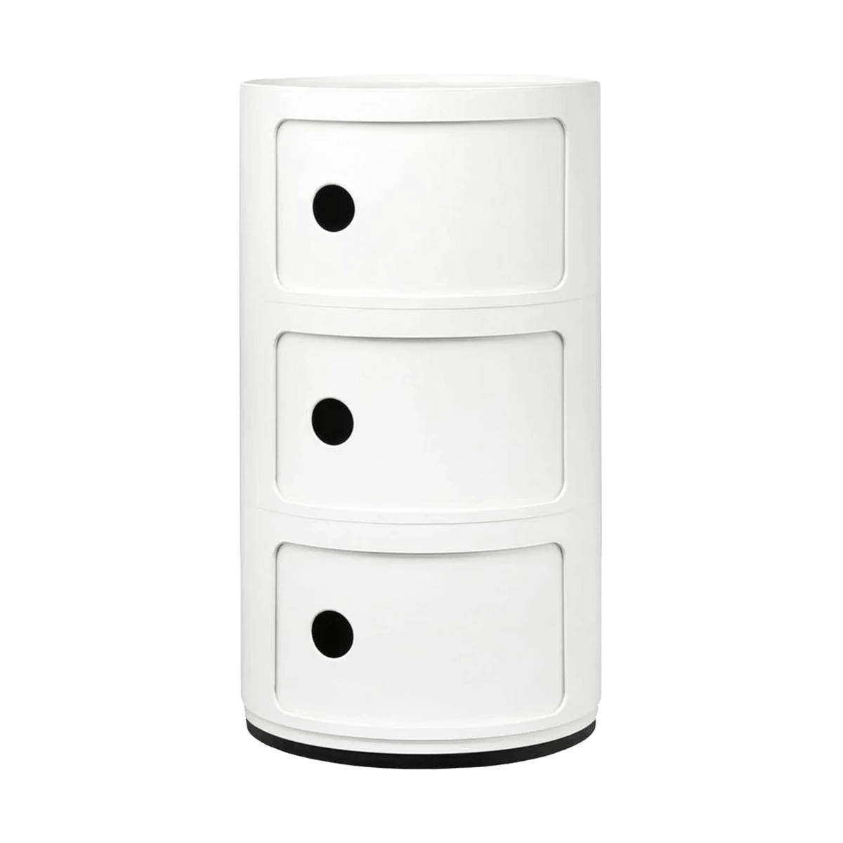 Table de chevet blanche 3 tiroirs Componibili - Kartell - The Cool Republic