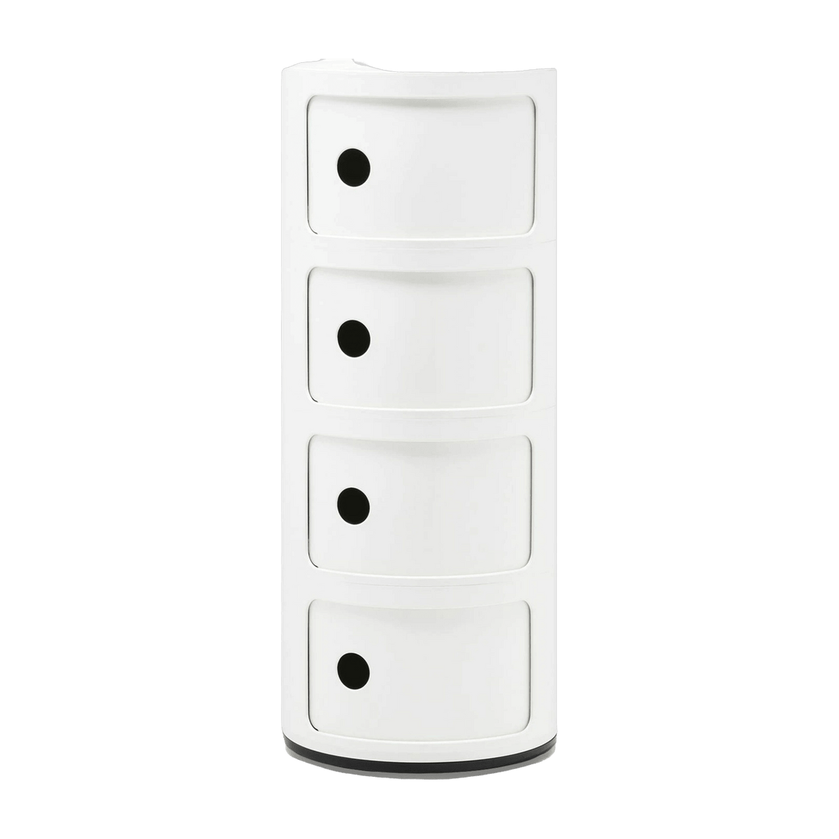 Table de chevet blanche 4 tiroirs Componibili - Kartell - The Cool Republic