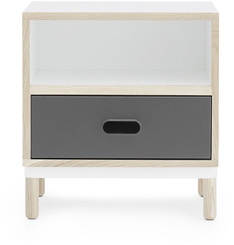 Table de chevet blanche et grise Bedside Grey - Normann Copenhagen - The Cool Republic