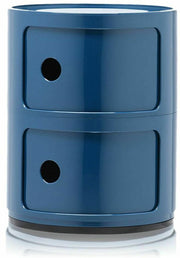 Table de chevet bleu 2 tiroirs Componibili - Kartell - The Cool Republic