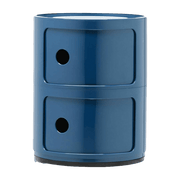 Table de chevet bleu 2 tiroirs Componibili - Kartell - The Cool Republic