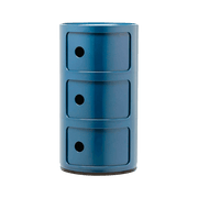 Table de chevet bleu 3 tiroirs Componibili - Kartell - The Cool Republic