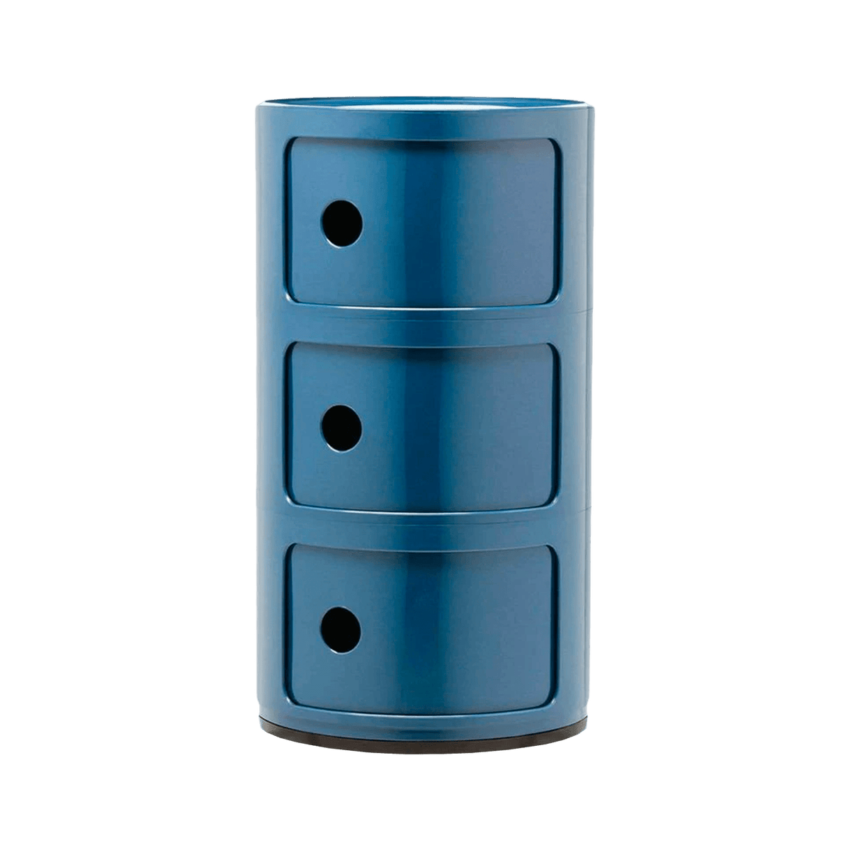 Table de chevet bleu 3 tiroirs Componibili - Kartell - The Cool Republic