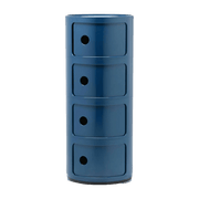 Table de chevet bleu 4 tiroirs Componibili - Kartell - The Cool Republic