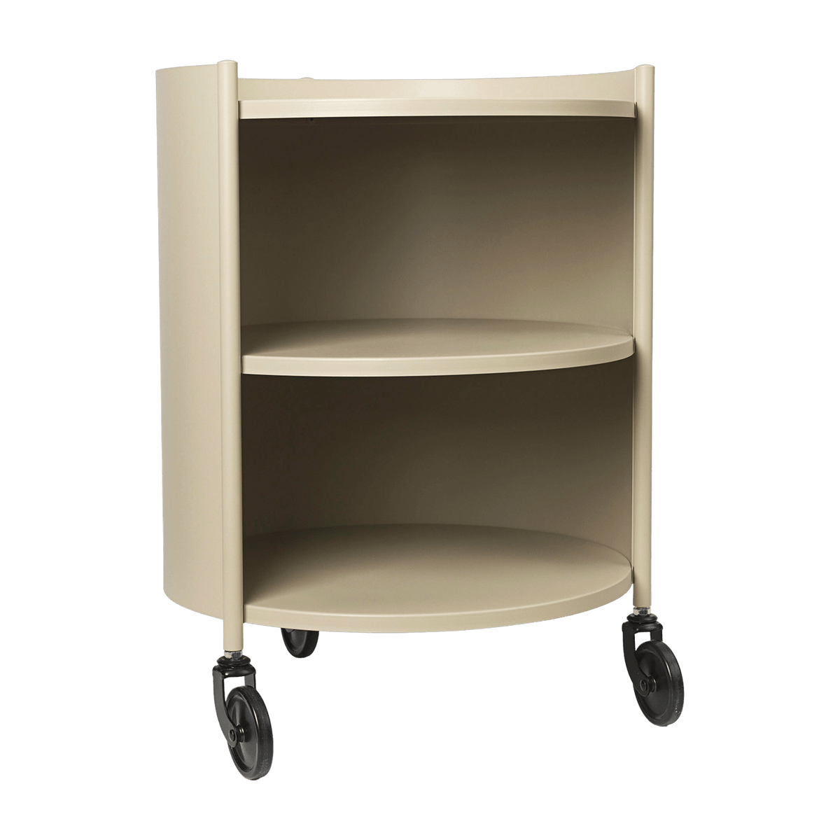 Table de chevet en acier beige 53 x 42 cm Eve - Ferm Living - The Cool Republic
