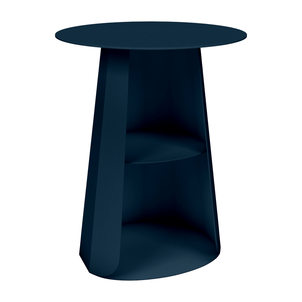 Table de chevet en acier denim 39 cm Ankara - Matière Grise - The Cool Republic