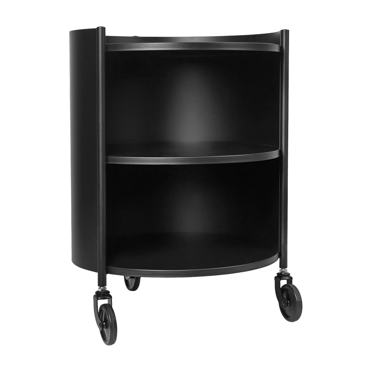 Table de chevet en acier noir 53 x 42 cm Eve - Ferm Living - The Cool Republic