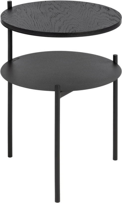 Table de chevet en chêne plaqué et acier noire Tu - noo.ma - The Cool Republic