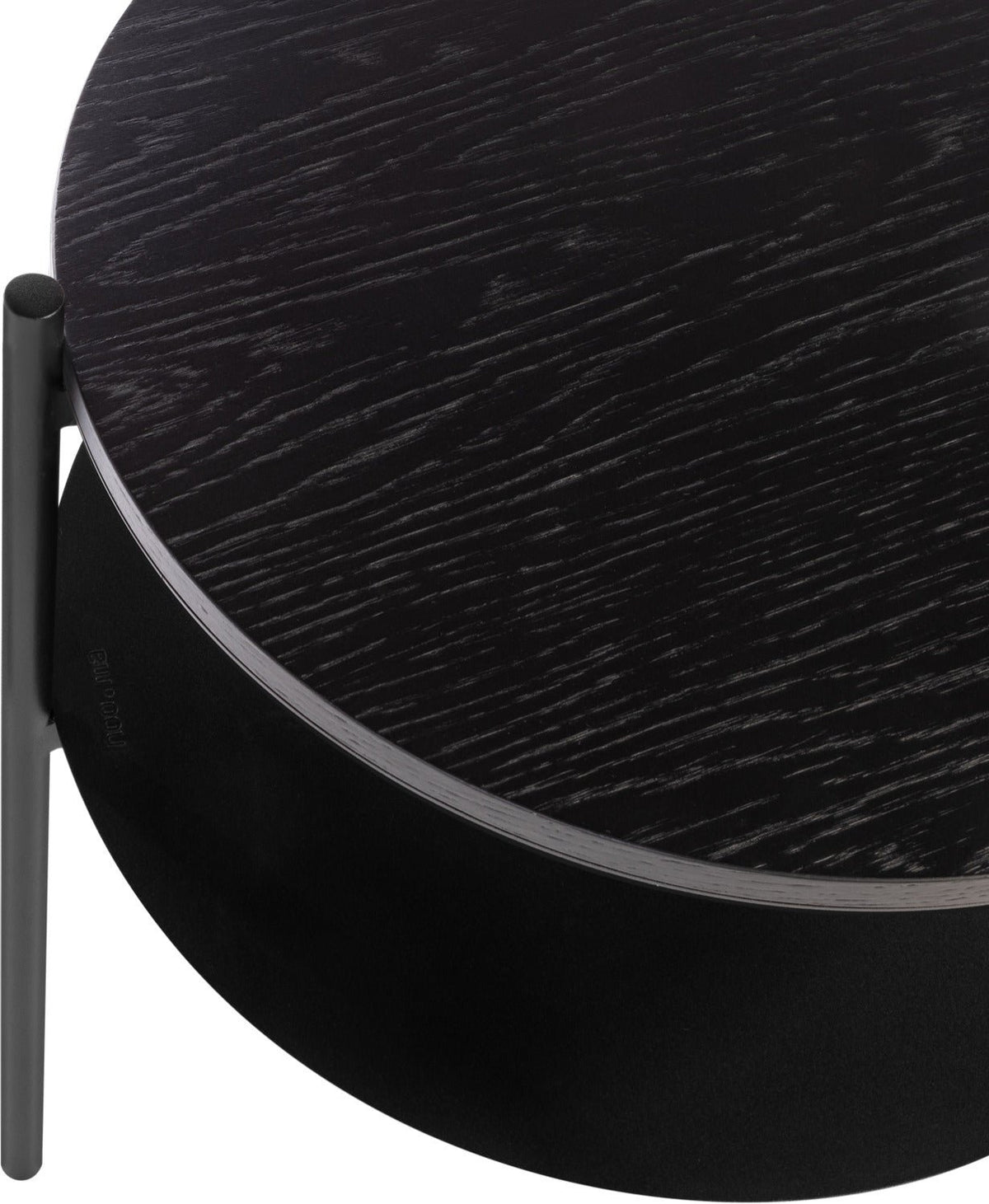 Table de chevet en chêne plaqué et acier noire Tu - noo.ma - The Cool Republic