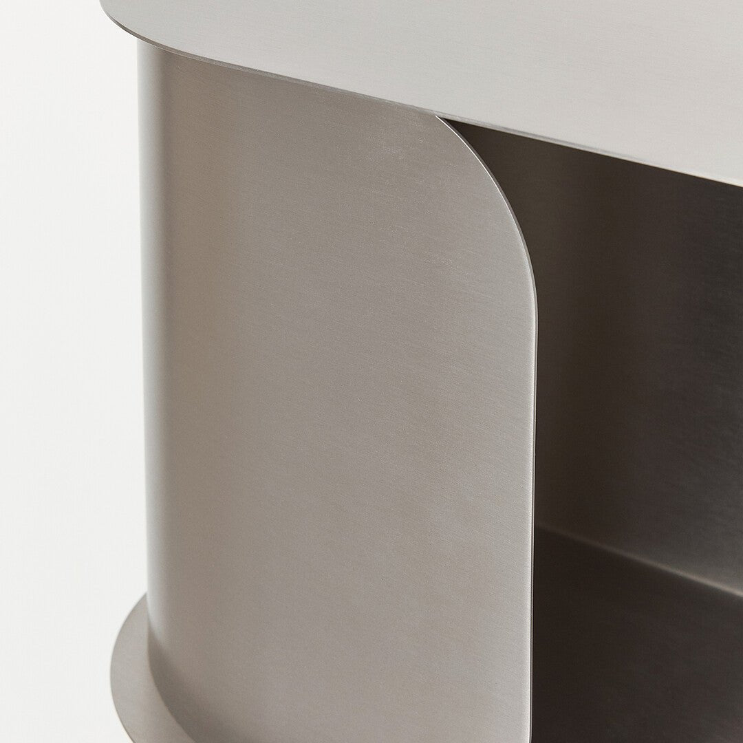 Table de chevet murale en acier brossé 40 x 20,5 x 25 cm - Nobodinoz - The Cool Republic