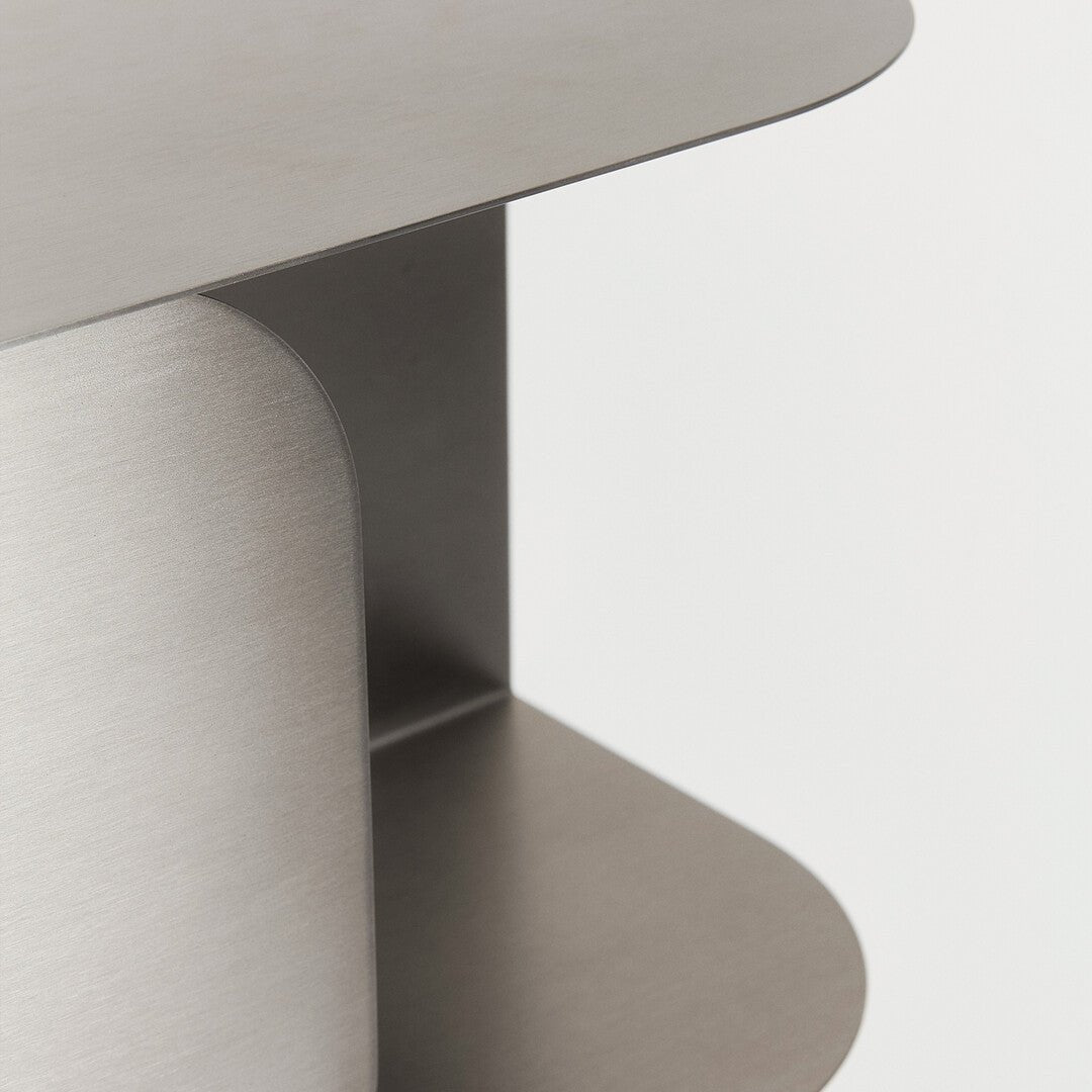 Table de chevet murale en acier brossé 40 x 20,5 x 25 cm - Nobodinoz - The Cool Republic