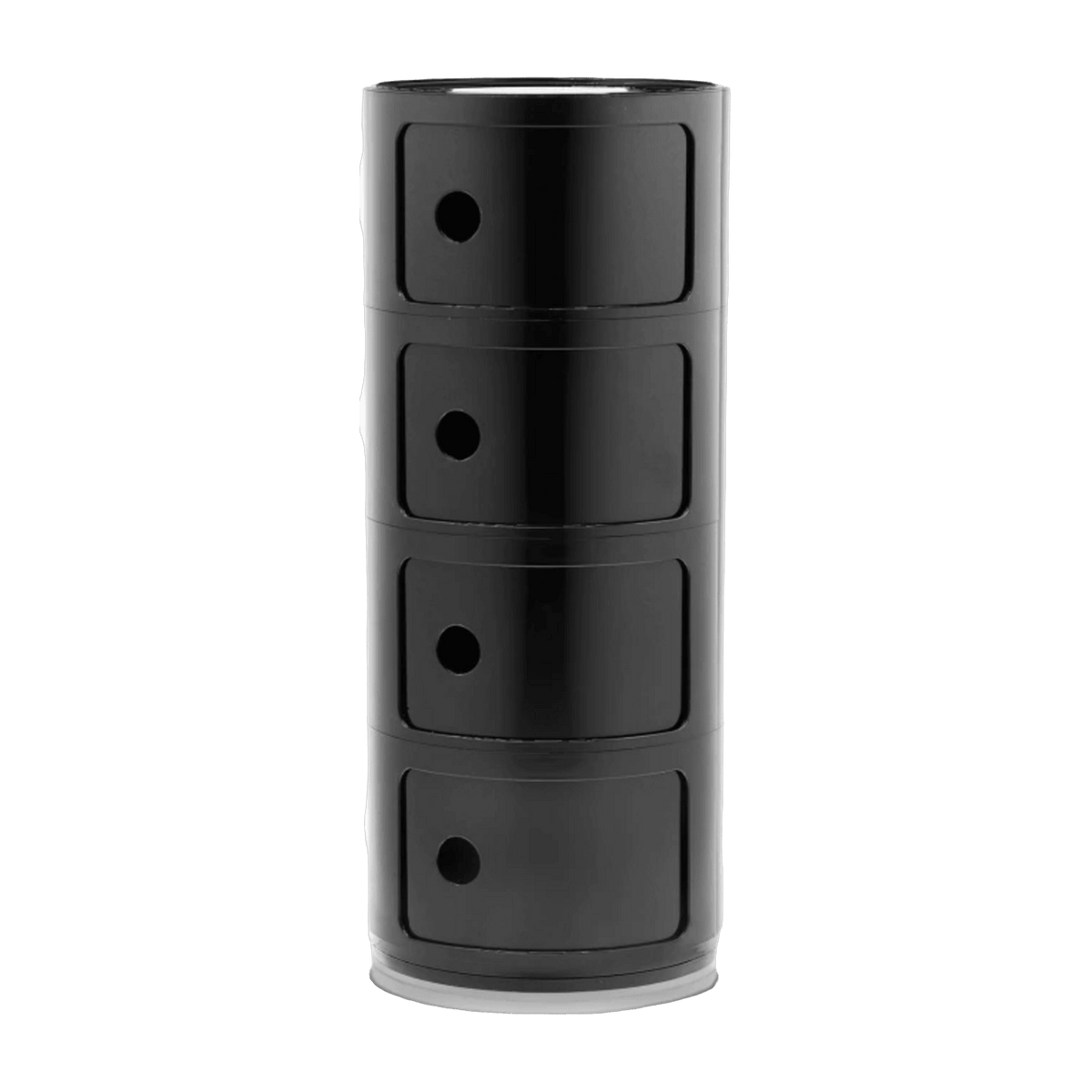 Table de chevet noire 4 tiroirs Componibili - Kartell - The Cool Republic