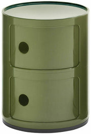 Table de chevet vert 2 tiroirs Componibili - Kartell - The Cool Republic