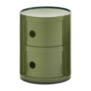 Table de chevet vert 2 tiroirs Componibili - Kartell - The Cool Republic
