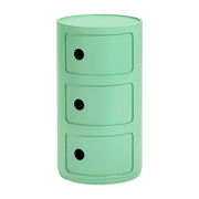 Table de chevet vert 3 tiroirs Componibili Bio - Kartell - The Cool Republic