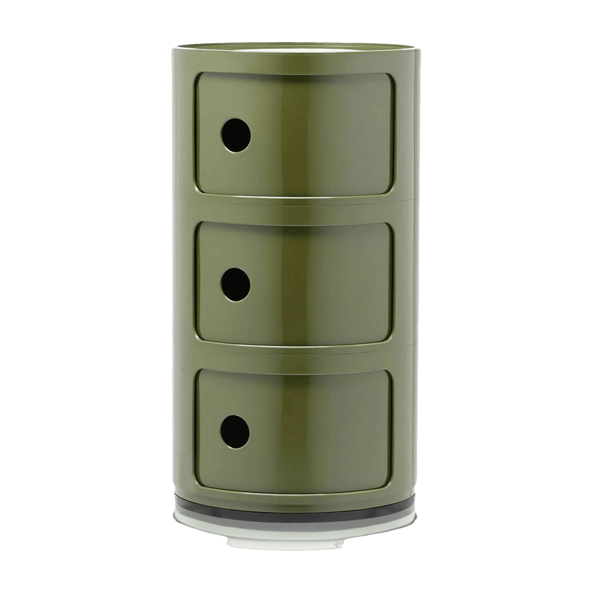 Table de chevet vert 3 tiroirs Componibili - Kartell - The Cool Republic