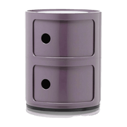 Table de chevet violet 2 tiroirs Componibili - Kartell - The Cool Republic