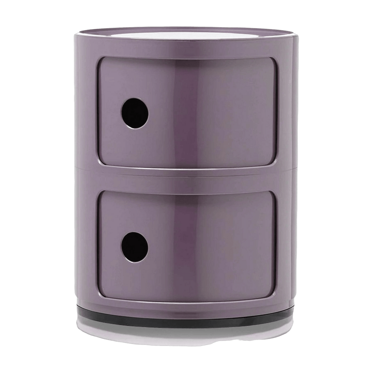 Table de chevet violet 2 tiroirs Componibili - Kartell - The Cool Republic
