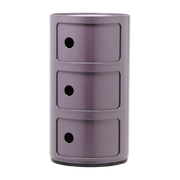 Table de chevet violet 3 tiroirs Componibili - Kartell - The Cool Republic
