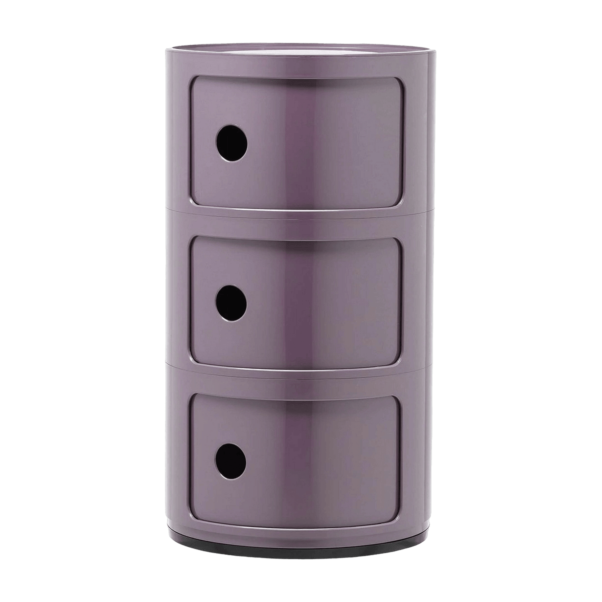 Table de chevet violet 3 tiroirs Componibili - Kartell - The Cool Republic