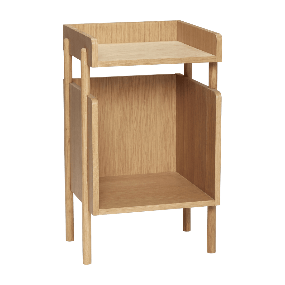 Table de console en chêne naturel avec deux cases de rangement - Hübsch - The Cool Republic