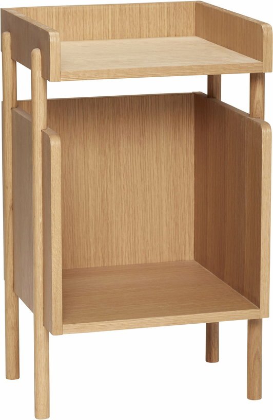 Table de console en chêne naturel avec deux cases de rangement - Hübsch - The Cool Republic