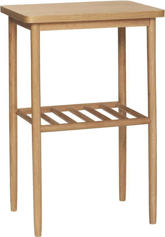 Table de console en chêne naturel avec étagère à barreaux - Hübsch - The Cool Republic